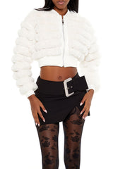 Faux Fur Cropped Bomber Jacket | Forever 21 Womens