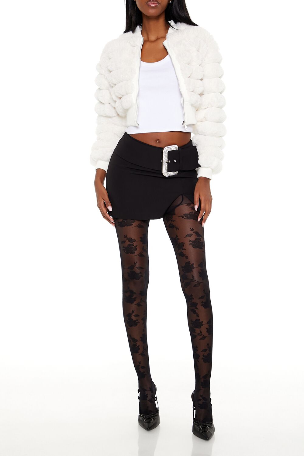 Faux Fur Cropped Bomber Jacket | Forever 21 Womens