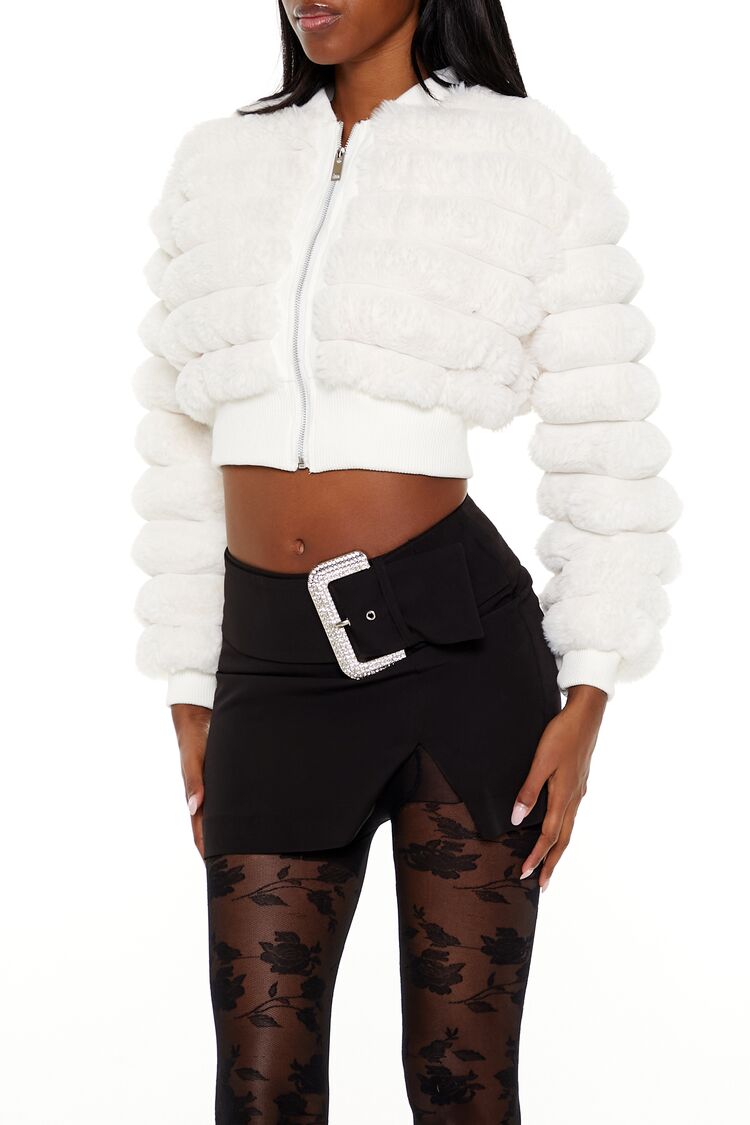 Faux Fur Cropped Bomber Jacket | Forever 21 Womens