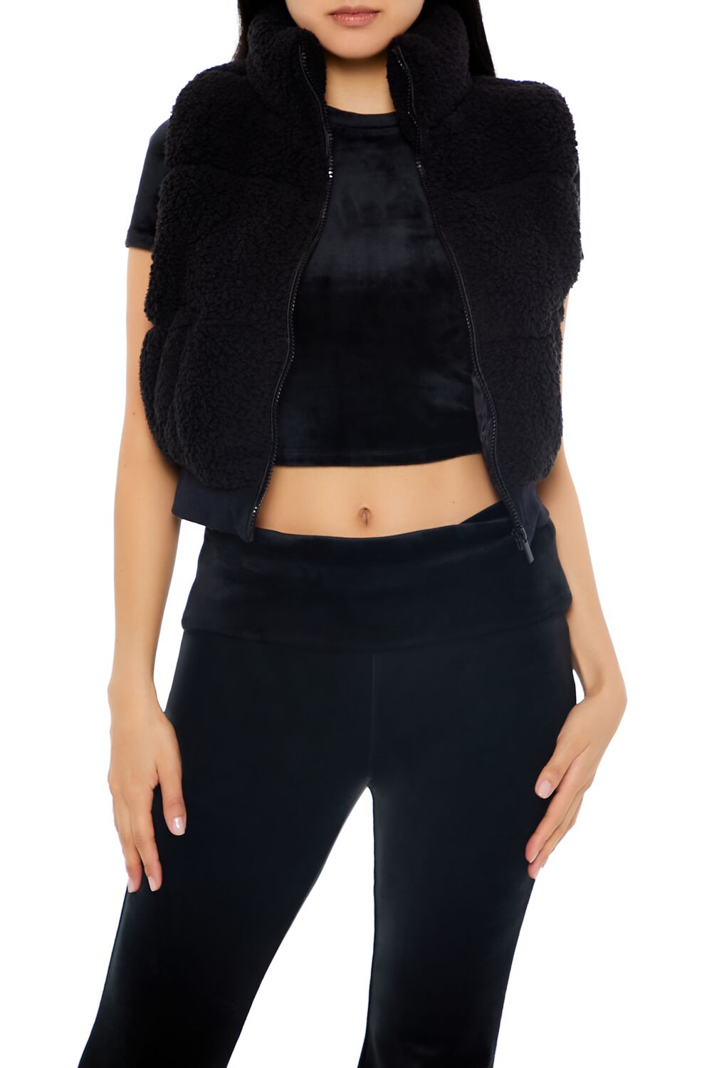 Faux Shearling Zip-Up Vest | Forever 21 Womens