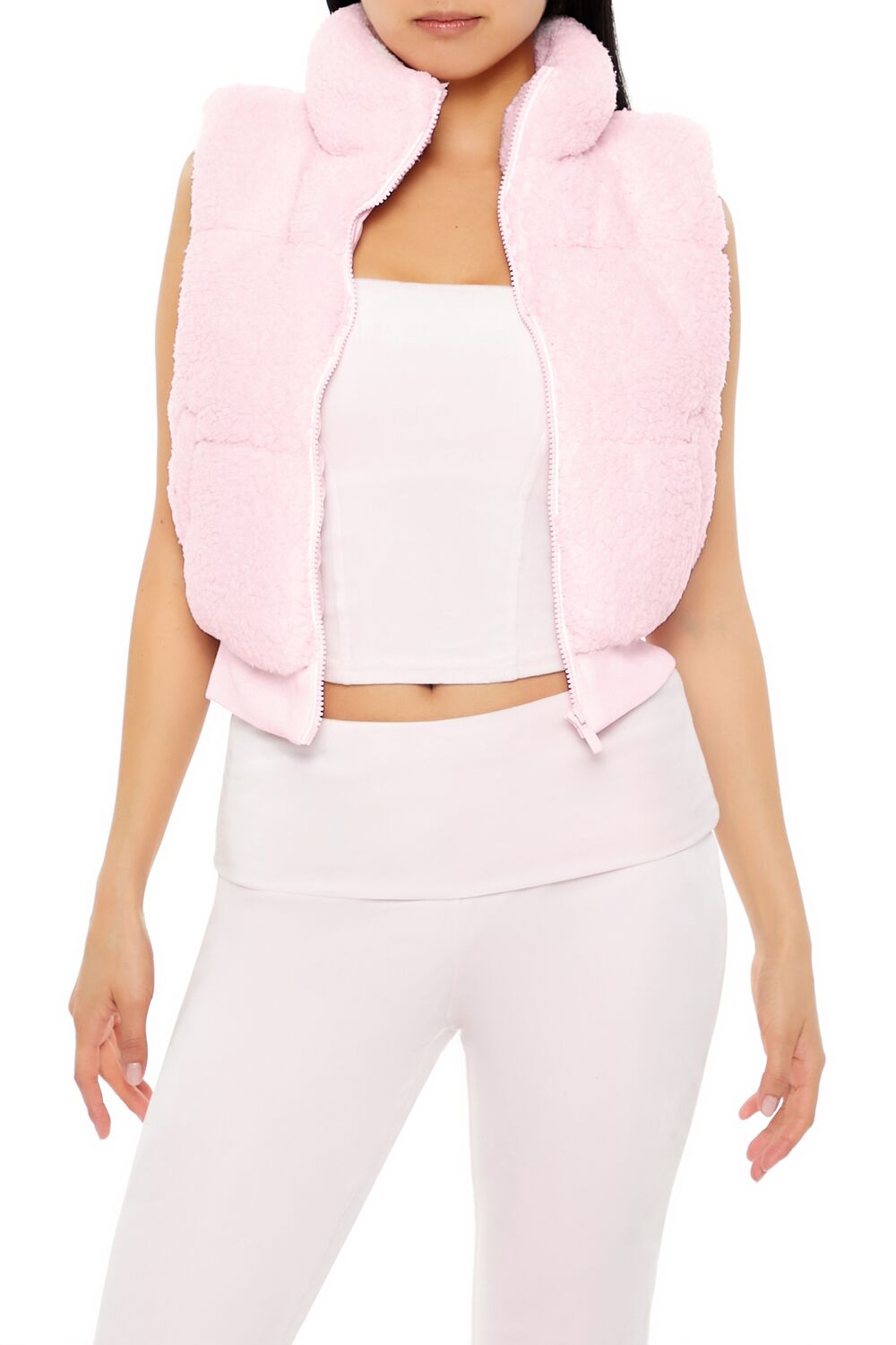 Faux Shearling Zip-Up Vest | Forever 21 Womens