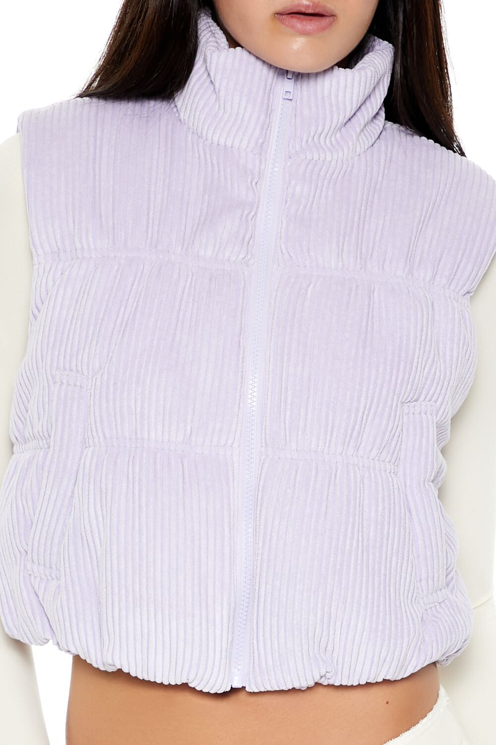 Cropped Funnel Neck Corduroy Vest | Forever 21 Womens