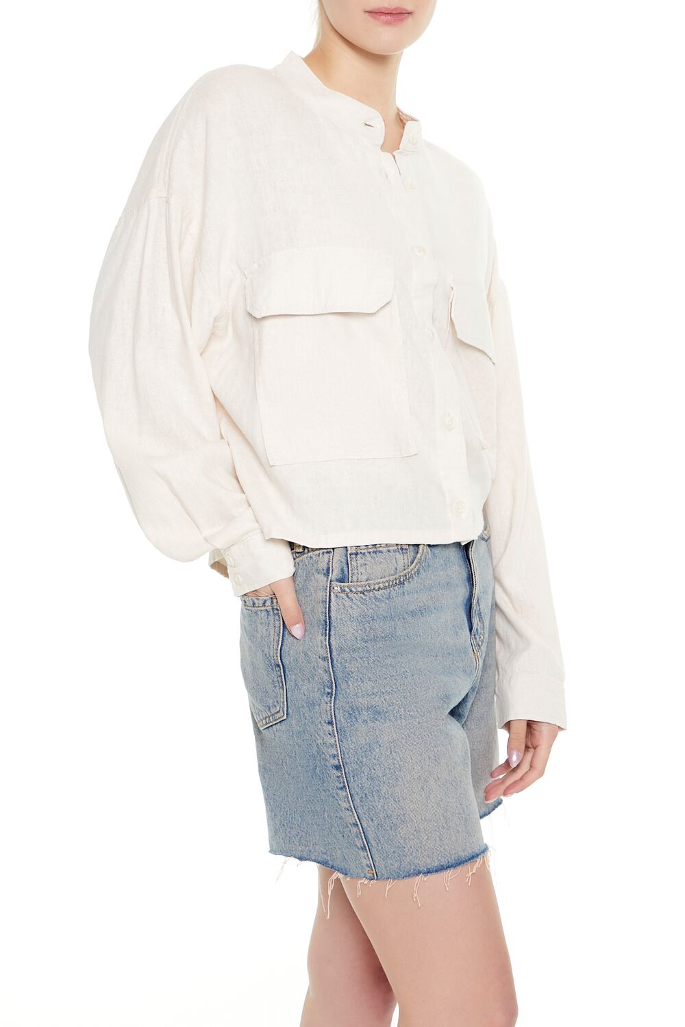 Mock-Neck Cargo Shacket | Forever 21 Womens