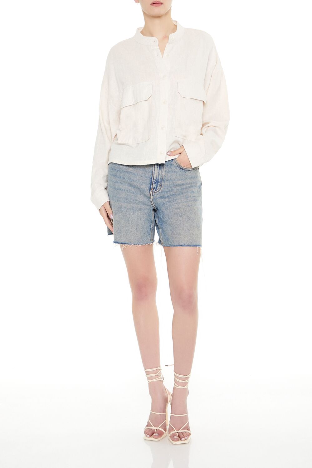 Mock-Neck Cargo Shacket | Forever 21 Womens
