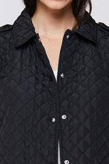 Rae Long Sleeve Snap Button Down Quilted Jacket | Forever 21 Womens