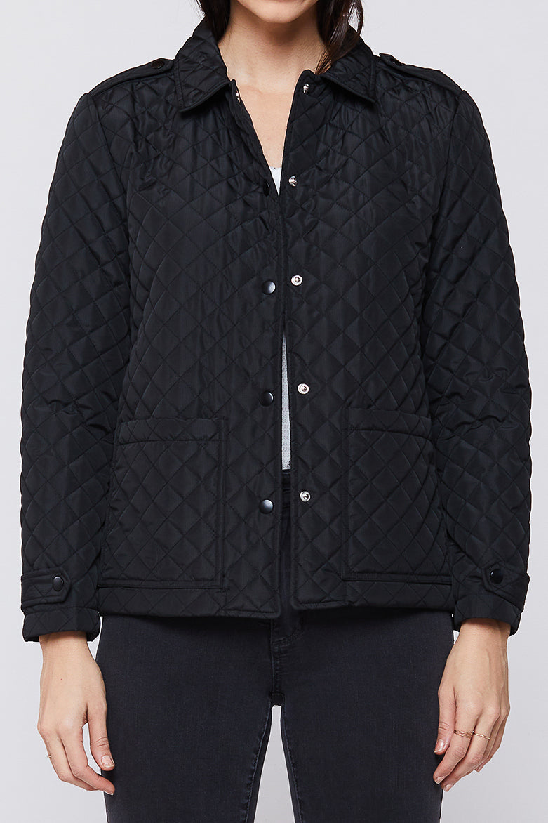 Rae Long Sleeve Snap Button Down Quilted Jacket | Forever 21 Womens
