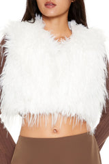 Shaggy Faux Fur Cropped Vest | Forever 21 Womens