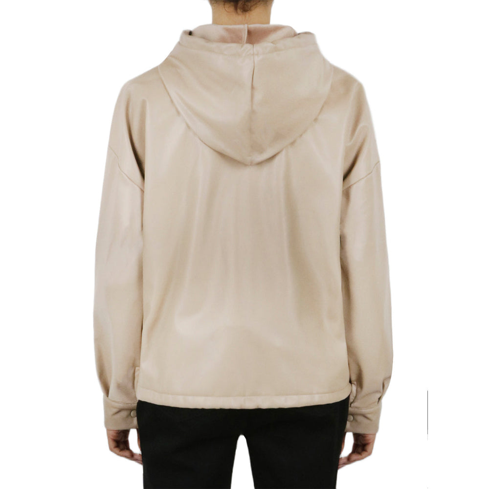 Vegan Leather Button Front Jacket | Forever 21 Womens