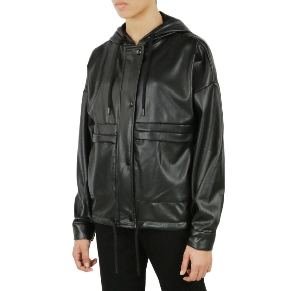 Vegan Leather Button Front Jacket | Forever 21 Womens