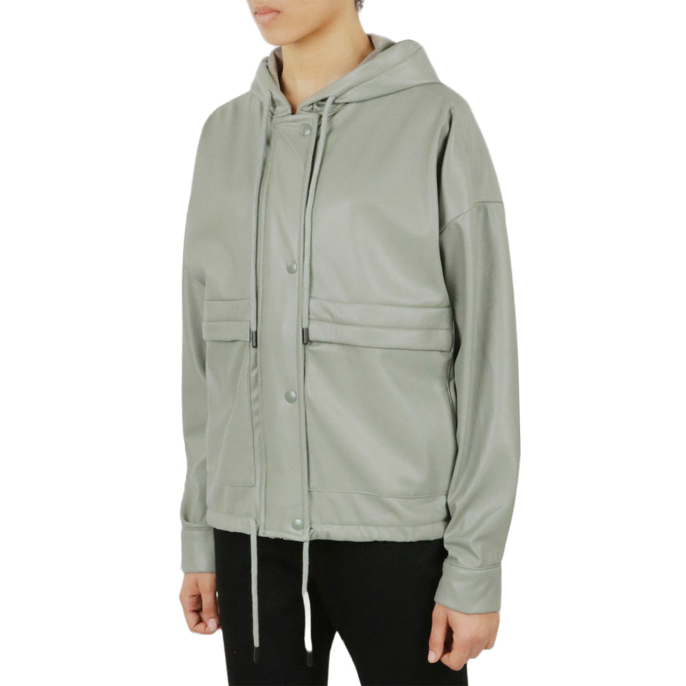 Vegan Leather Button Front Jacket | Forever 21 Womens