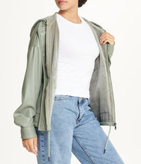 Vegan Leather Button Front Jacket | Forever 21 Womens