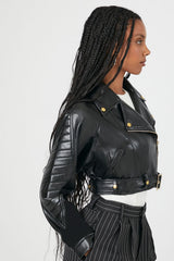 Cropped Faux Leather Moto Jacket | Forever 21 Womens