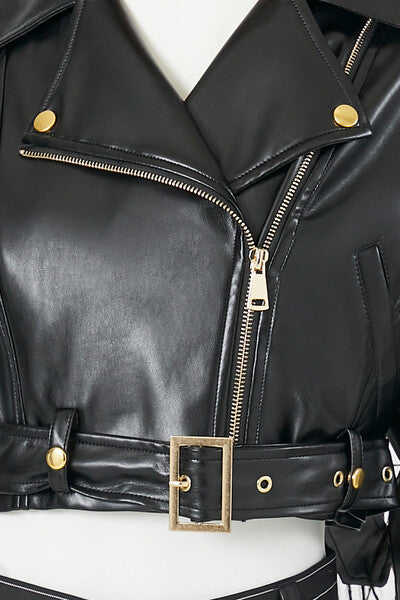 Cropped Faux Leather Moto Jacket | Forever 21 Womens