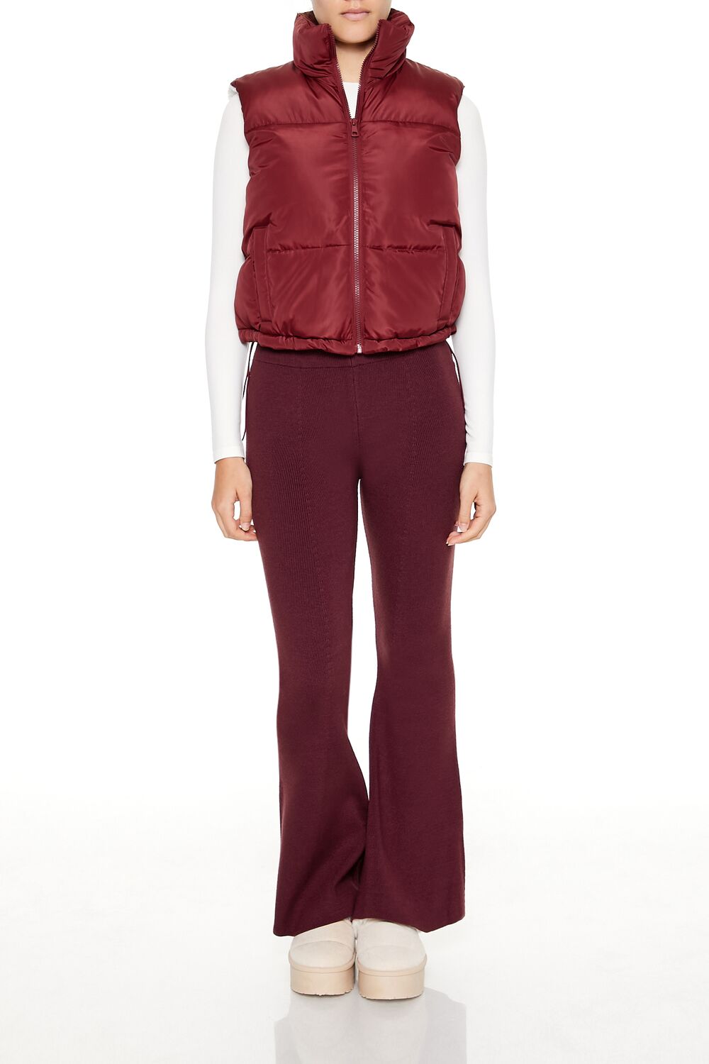 Toggle Drawstring Cropped Vest | Forever 21 Womens