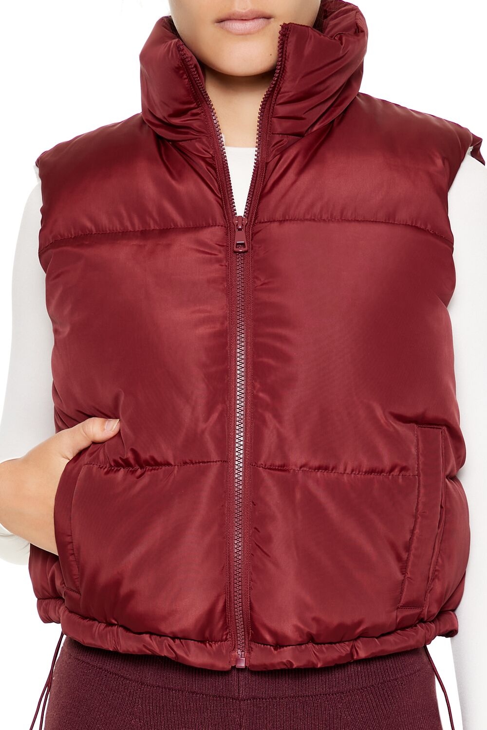 Toggle Drawstring Cropped Vest | Forever 21 Womens