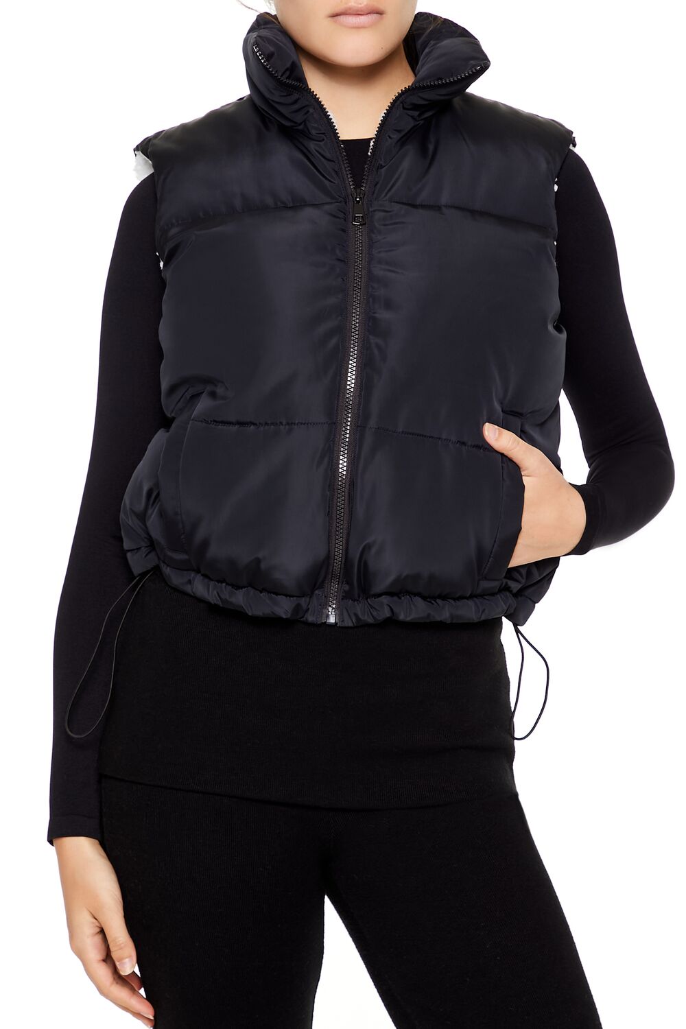 Toggle Drawstring Cropped Vest | Forever 21 Womens