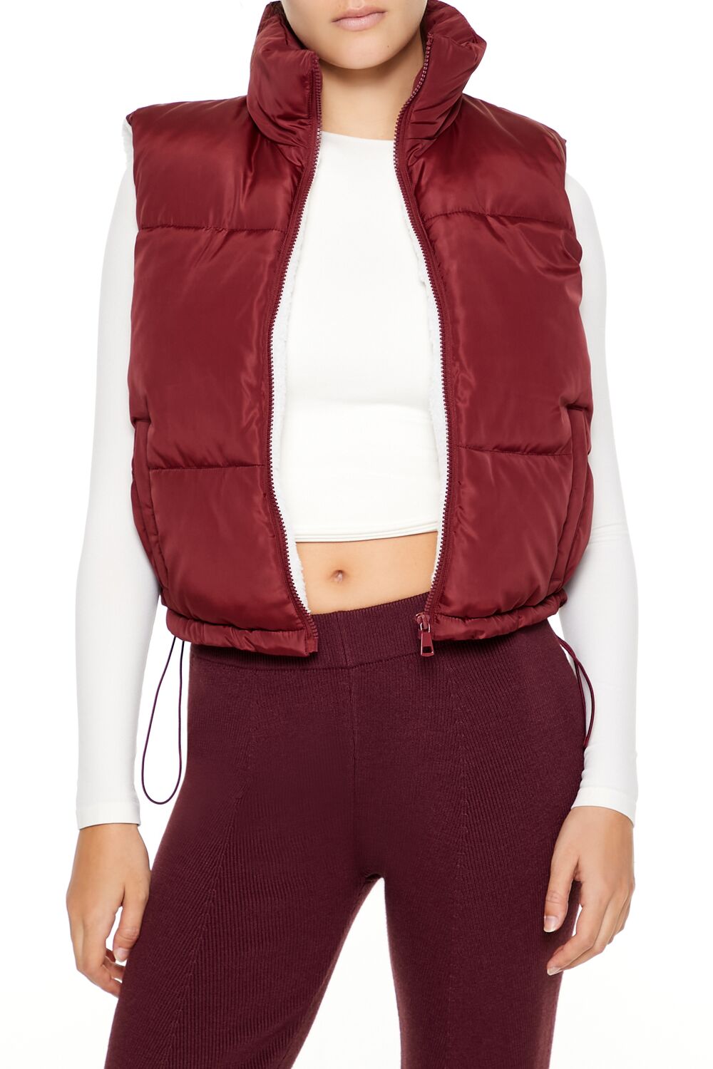 Toggle Drawstring Cropped Vest | Forever 21 Womens