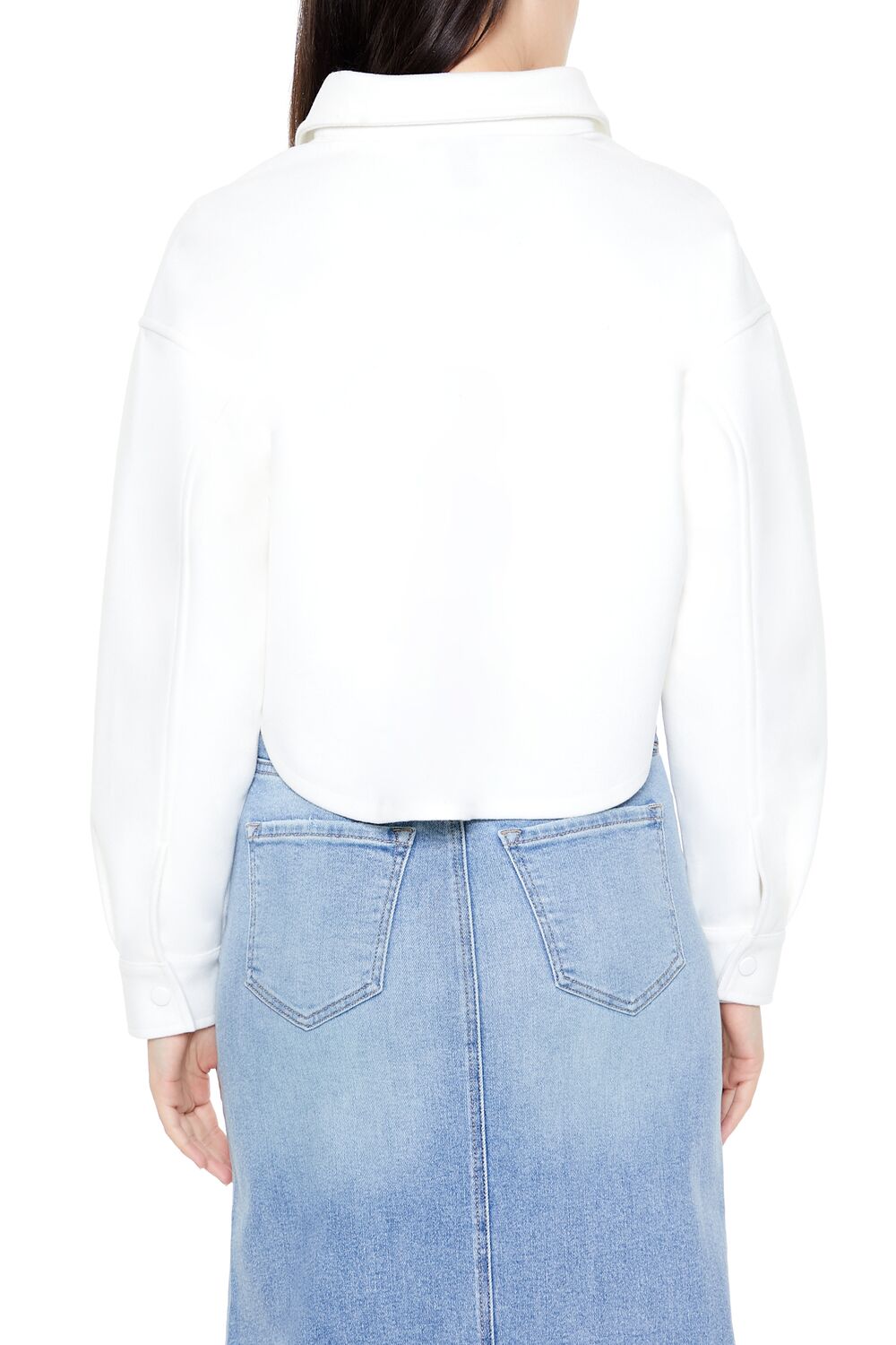 Boxy Cropped Shacket | Forever 21 Womens