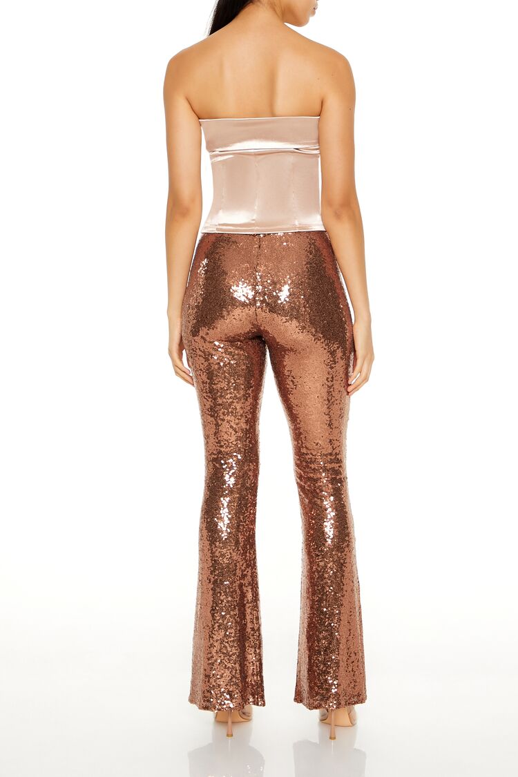 Sequin High-Rise Flare Pants | Forever 21 Womens