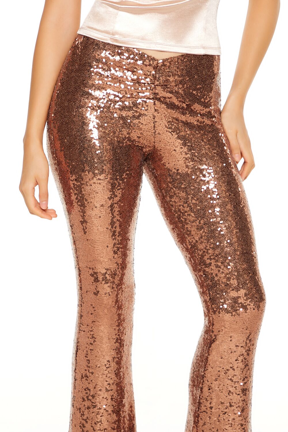Sequin High-Rise Flare Pants | Forever 21 Womens