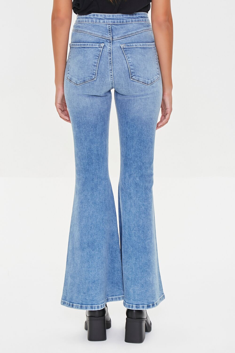 Recycled Cotton Faded Flare Jeans | Forever 21 Womens