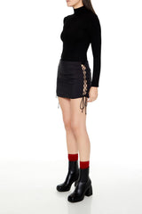 Lace-Up Mini Skirt | Forever 21 Womens