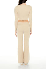 Mid-Rise V-Cut Flare Pants | Forever 21 Womens