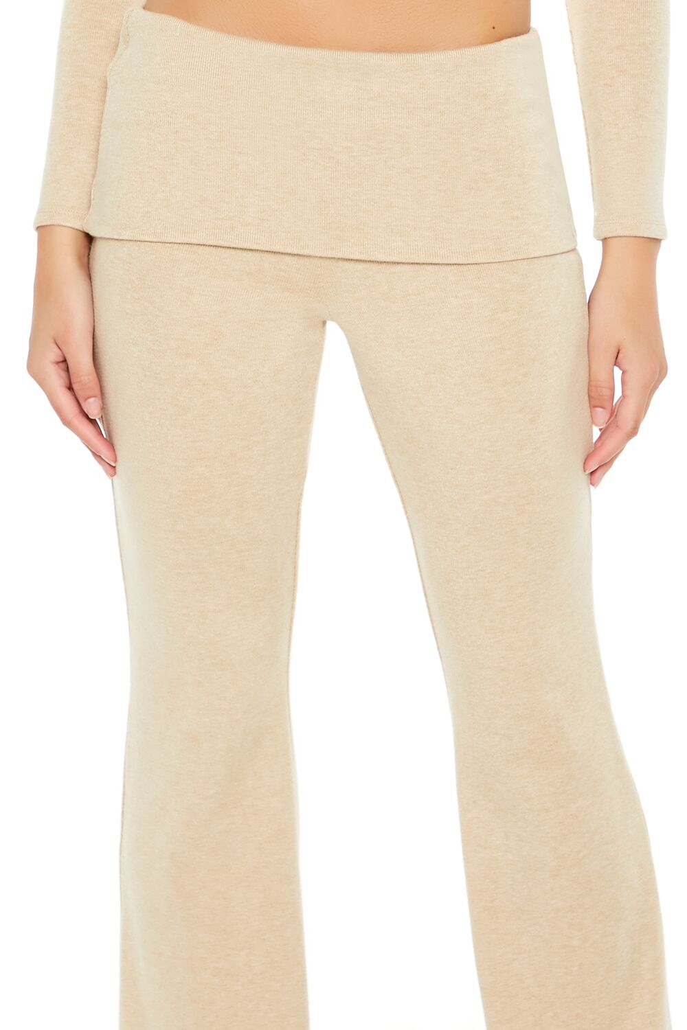 Mid-Rise Foldover Flare Pants | Forever 21 Womens