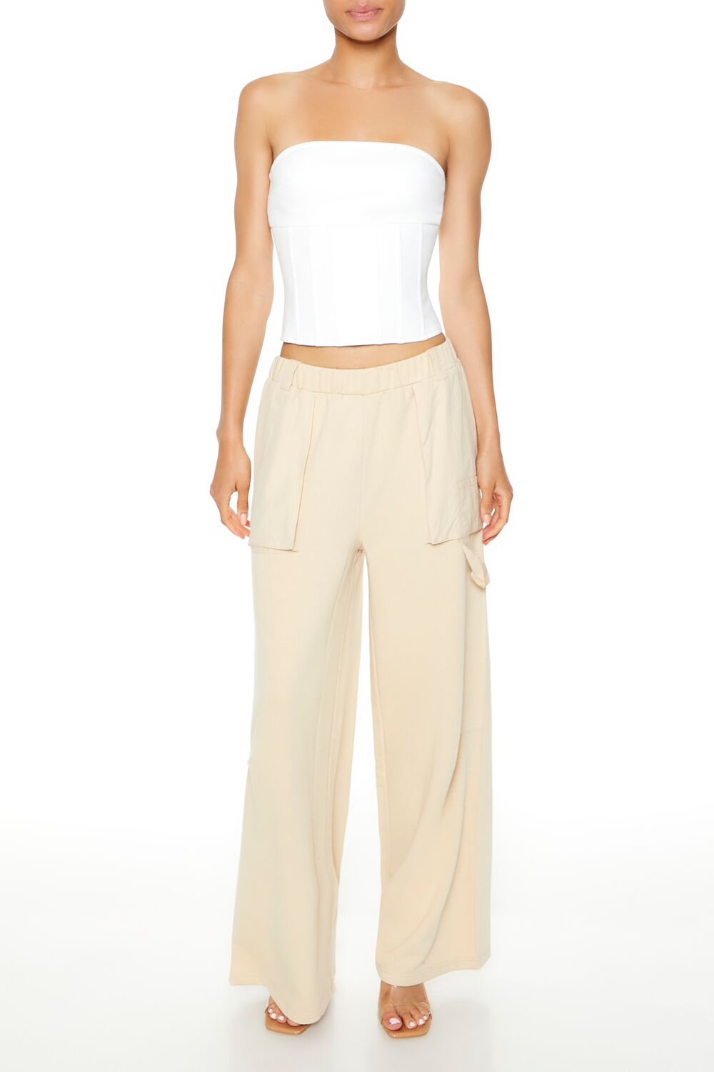 Fleece Wide-Leg Utility Pants | Forever 21 Womens