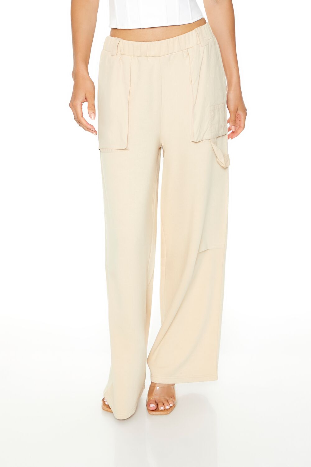 Fleece Wide-Leg Utility Pants | Forever 21 Womens