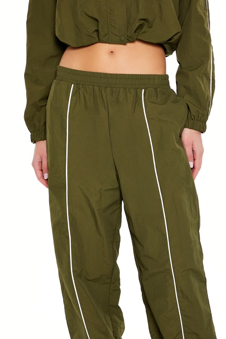 Active Piped-Trim Windbreaker Pants | Forever 21 Womens