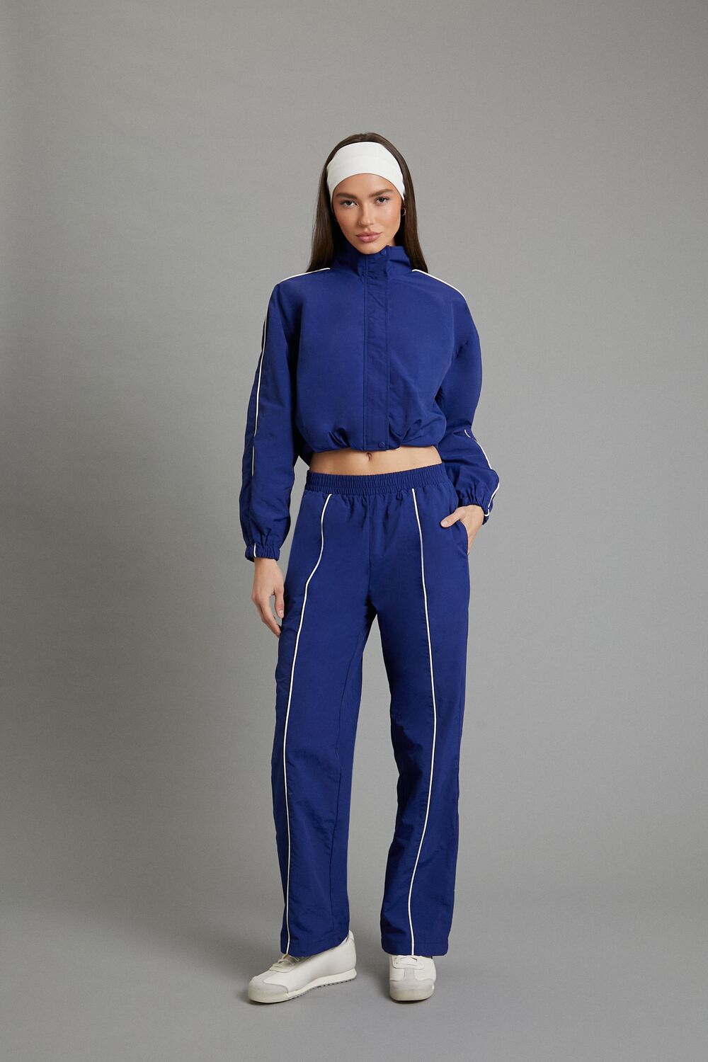 Active Piped-Trim Windbreaker Pants | Forever 21 Womens