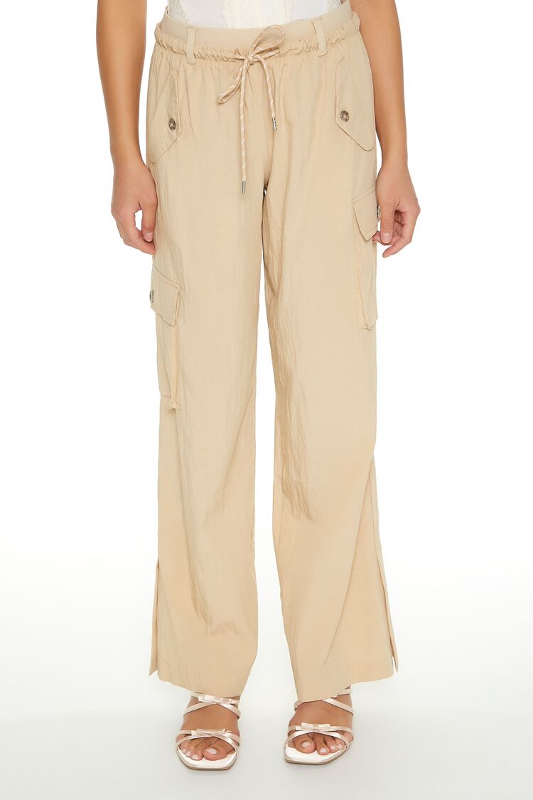 Drawstring Wide-Leg Cargo Pants | Forever 21 Womens