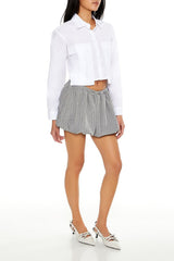 Pinstriped Bubble-Hem Mini Skirt | Forever 21 Womens