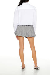 Pinstriped Bubble-Hem Mini Skirt | Forever 21 Womens