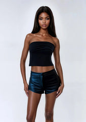 Rhinestone-Fringe Faux Leather Shorts | Forever 21 Womens