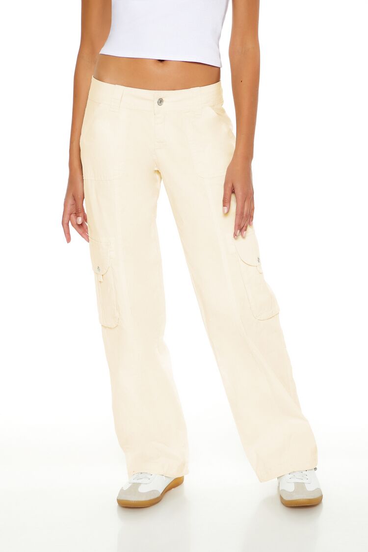 Low-Rise Straight-Leg Cargo Pants | Forever 21 Womens