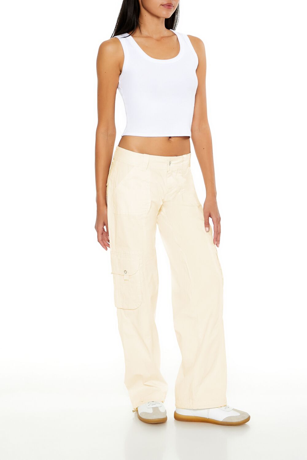Low-Rise Straight-Leg Cargo Pants | Forever 21 Womens