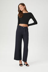 High-Rise Wide Leg Trousers | Forever 21 Womens