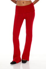 Foldover Sweater-Knit Pants | Forever 21 Womens