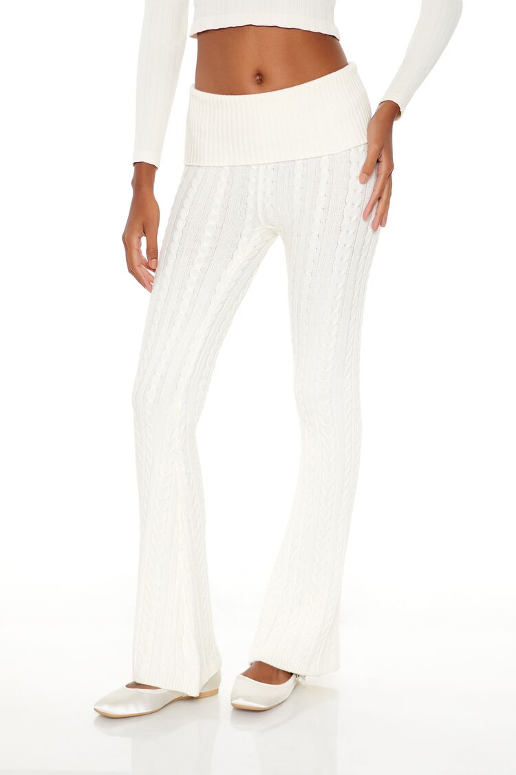 Foldover Sweater-Knit Pants | Forever 21 Womens