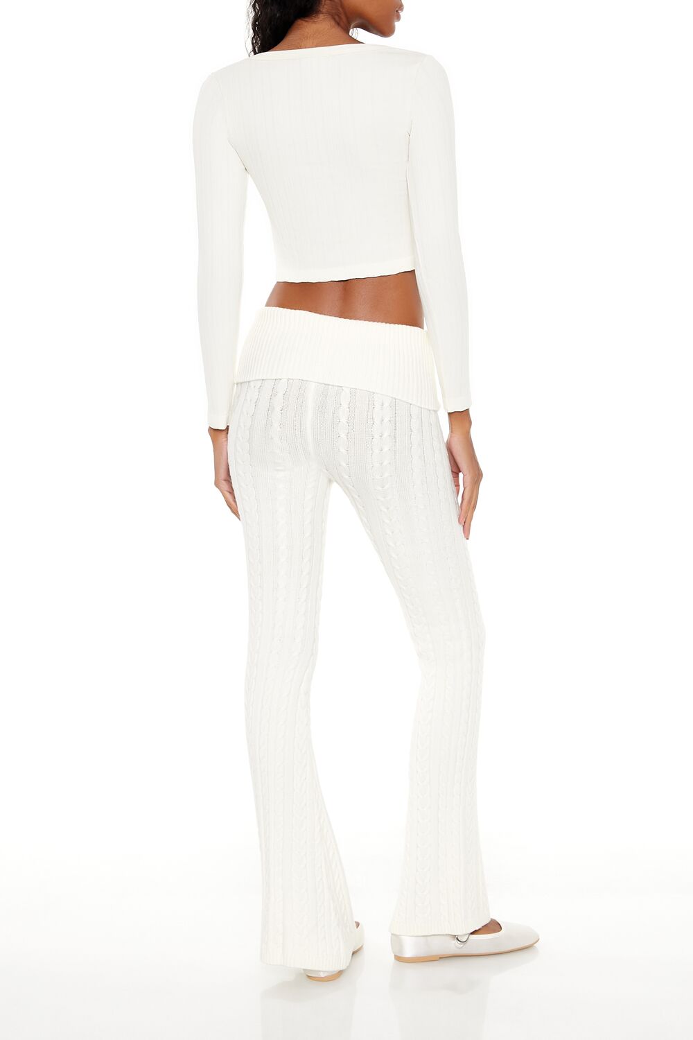 Foldover Sweater-Knit Pants | Forever 21 Womens