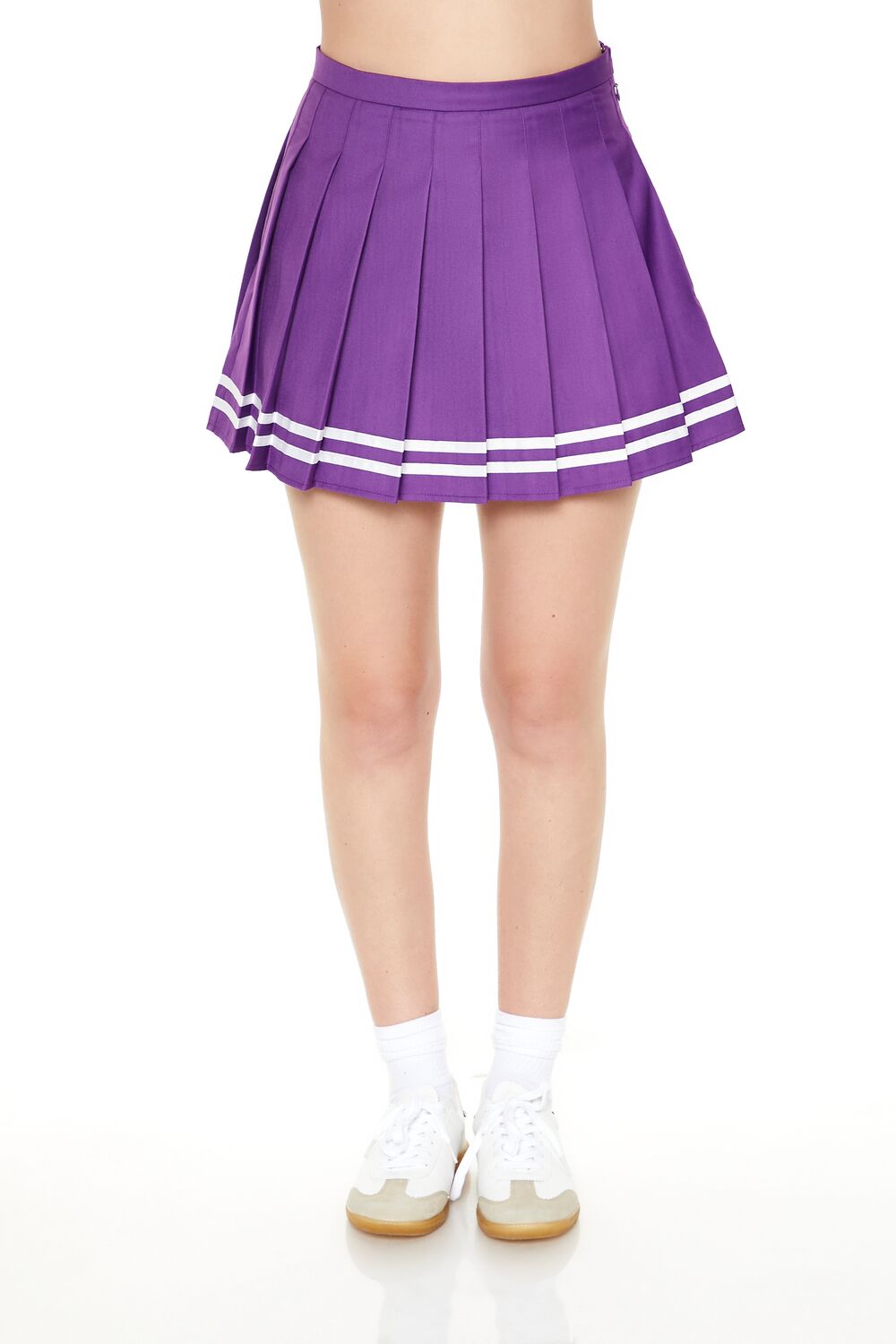 Varsity-Striped Pleated Mini Skirt | Forever 21 Womens