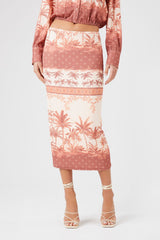 Tropical Print Midi Skirt | Forever 21 Womens