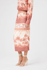 Tropical Print Midi Skirt | Forever 21 Womens