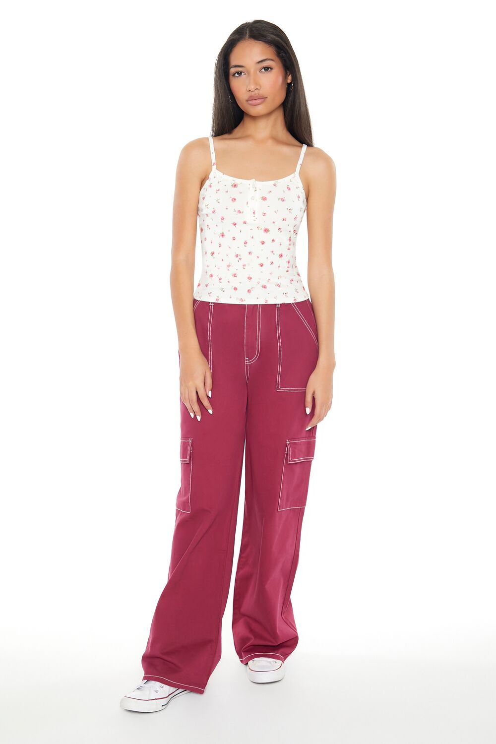 Twill Straight Cargo Pants | Forever 21 Womens