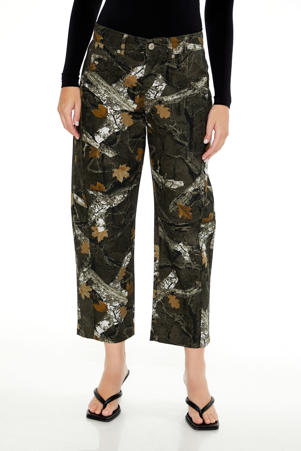 Leaf Camo Print Twill Pants | Forever 21 Womens