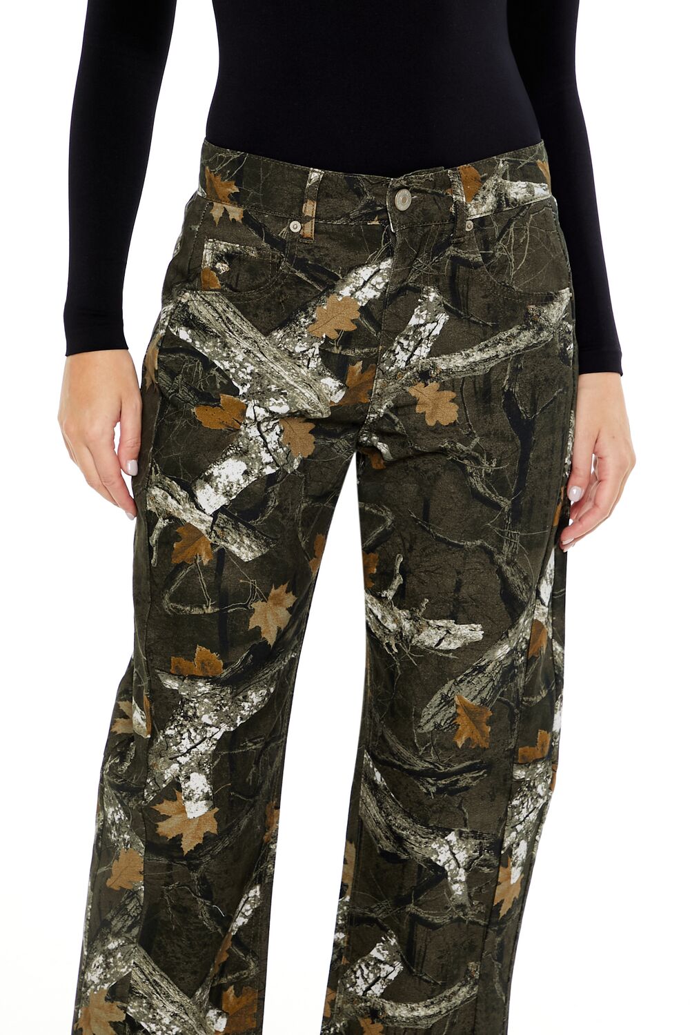 Leaf Camo Print Twill Pants | Forever 21 Womens