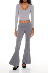 Seamless High-Rise Flare Pants | Forever 21 Womens