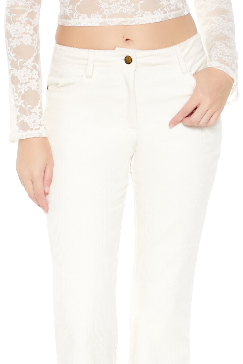 Corduroy Mid-Rise Flare Pants | Forever 21 Womens
